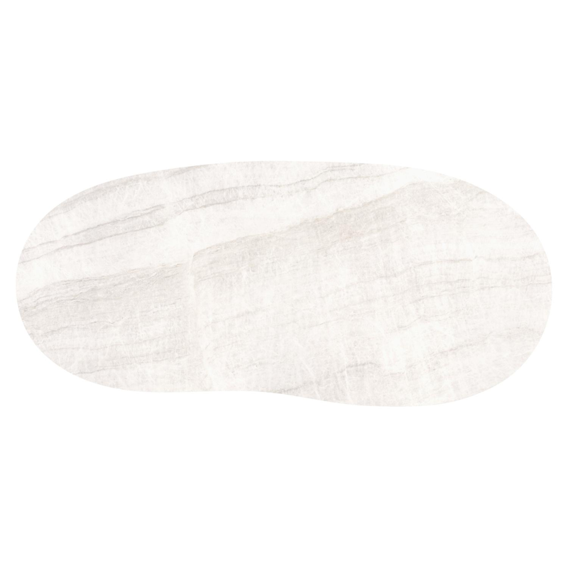 Amico tuintafel organisch in zwart aluminium en volkeramiek Taj Mahal - L 240 x B 110 x H 73.5 cm