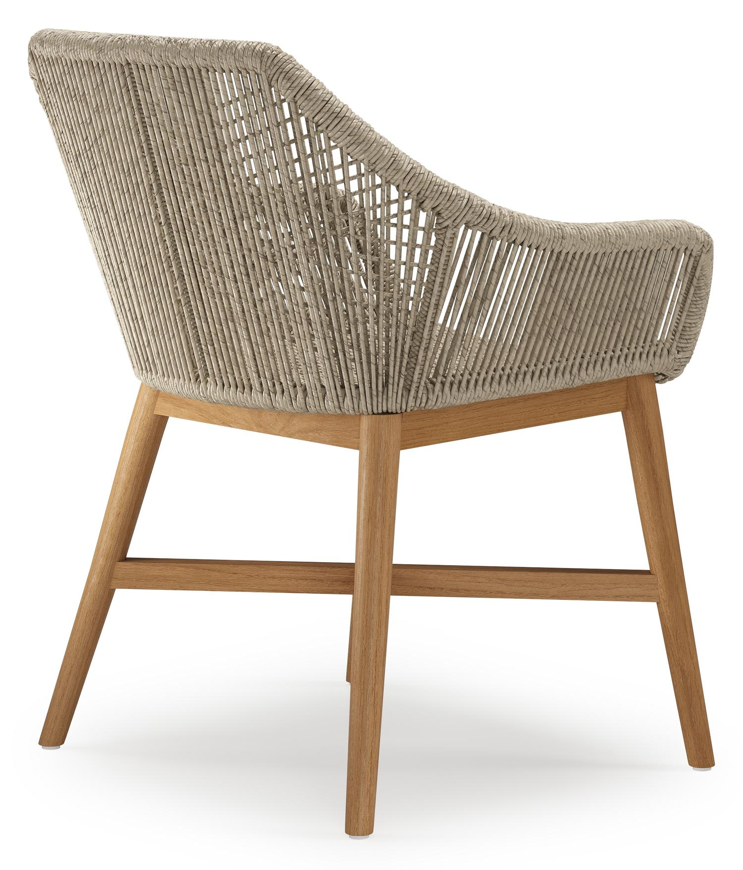 Chaise de jardin Borgo in teck et résine tressée naturel