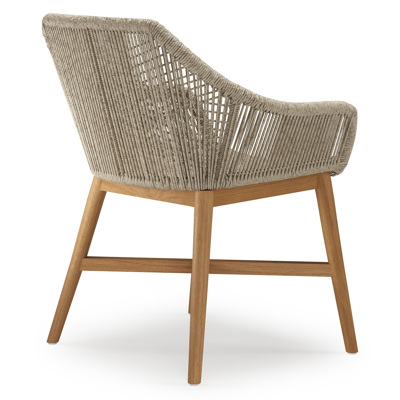 Borgo tuinstoel in teak en naturel wicker