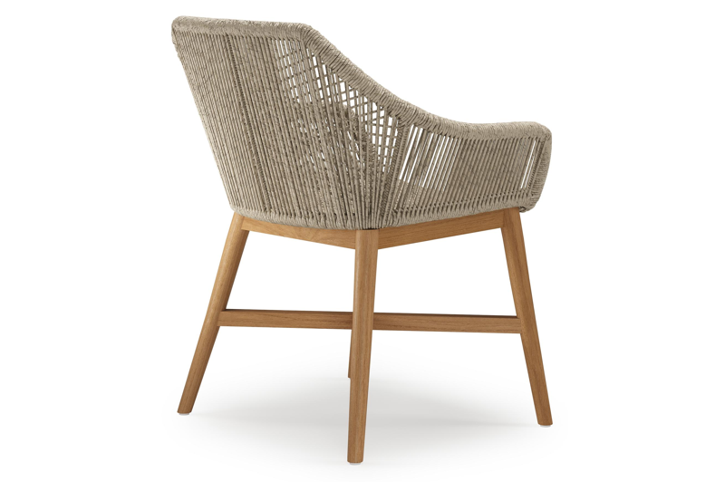 Borgo tuinstoel in teak en naturel wicker