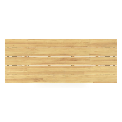 Pagino tuintafel rechthoekig in wit aluminium en teak - L 280 x B 110 x H 73,5 cm