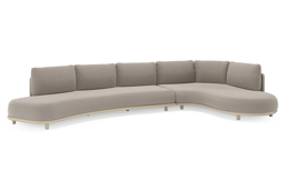 Chaise longue links + 3-zit organisch