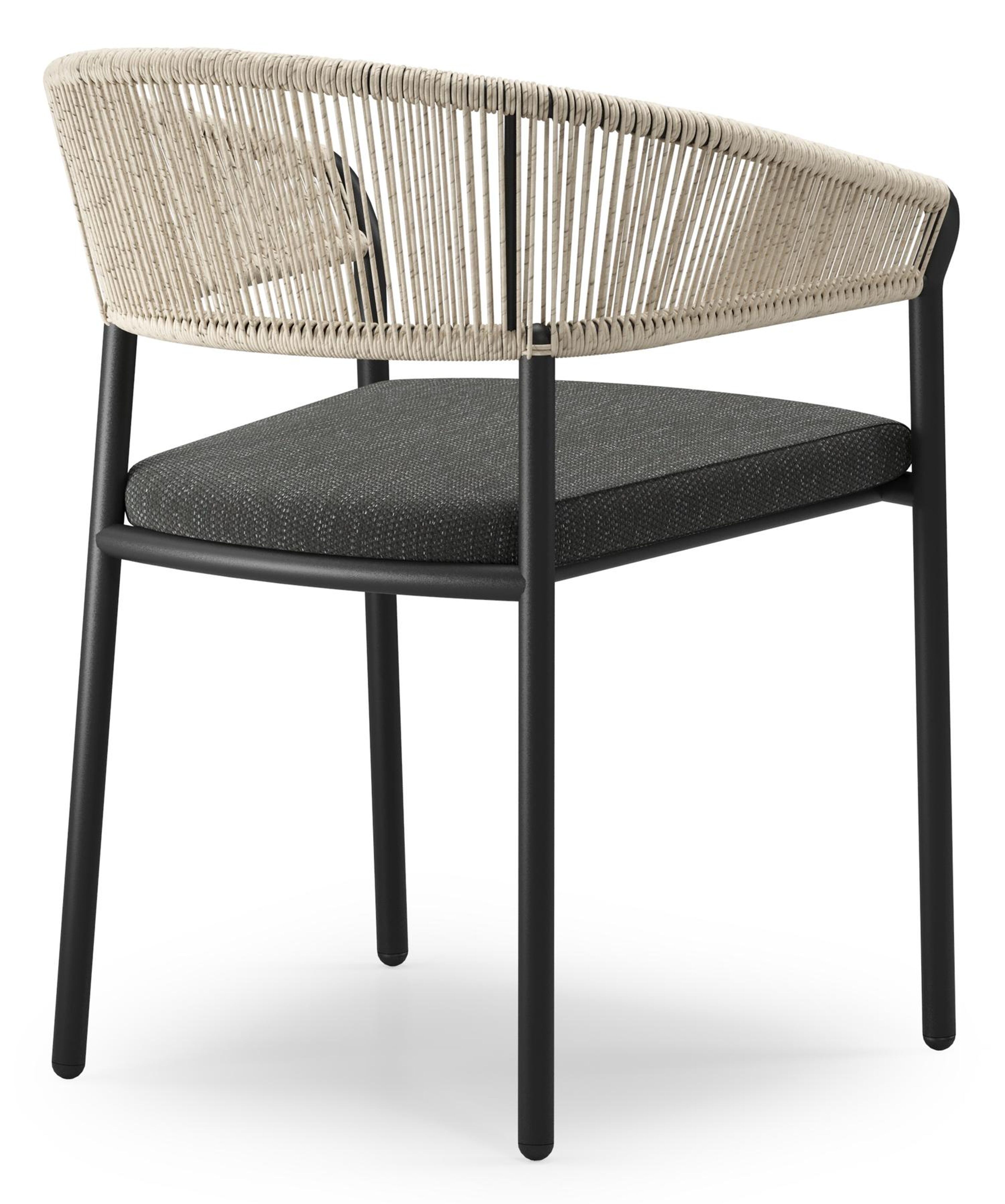 Estella verlengbare tuinset rechthoekig in zwart aluminium en sintered stone Crema minerale met 8 Zamora tuinstoelen