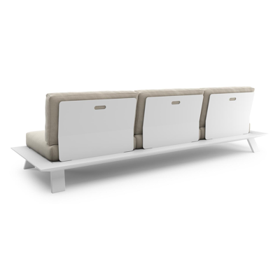 Cesano loungeset in wit aluminium met lopi marble all weather sunbrella® luxe kussens