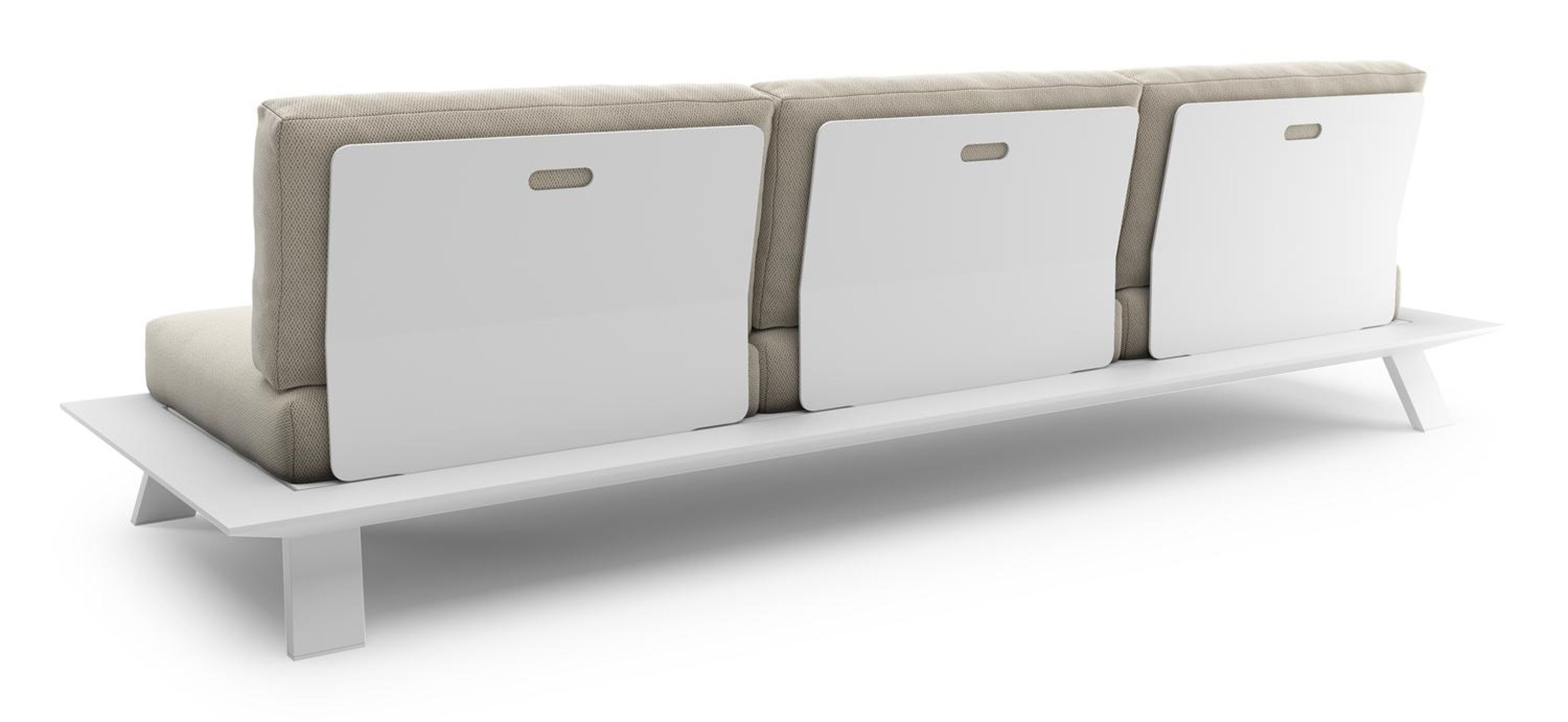 Cesano loungeset in wit aluminium met lopi marble all weather sunbrella® luxe kussens