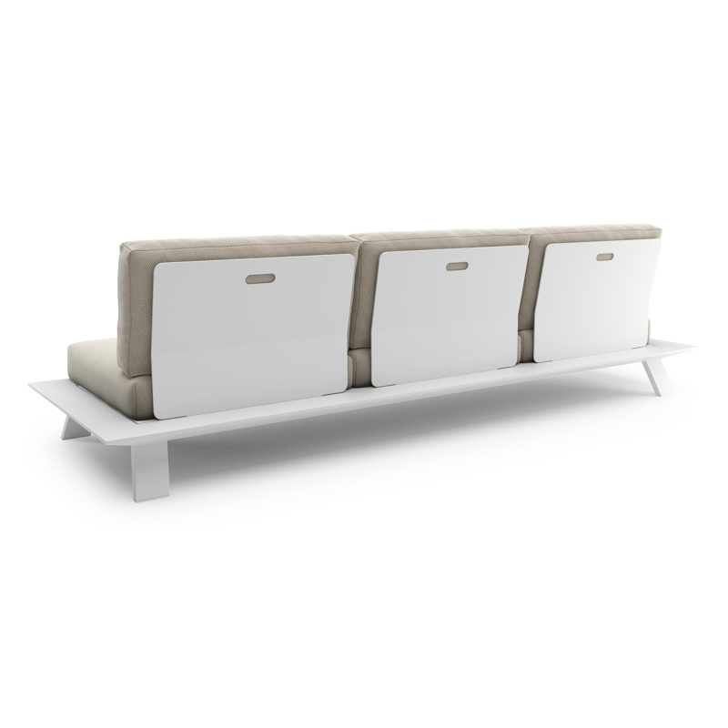 Cesano loungeset in wit aluminium met lopi marble all weather sunbrella® luxe kussens