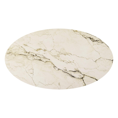 Fano tuintafel ovaal in wit aluminium en volkeramiek colorado dunes - L 240 x B 135 x H 75 cm