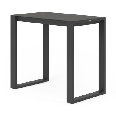 Verato bartafel in zwart aluminium en volkeramiek black obsession - L 120 x B 70 x H 106 cm