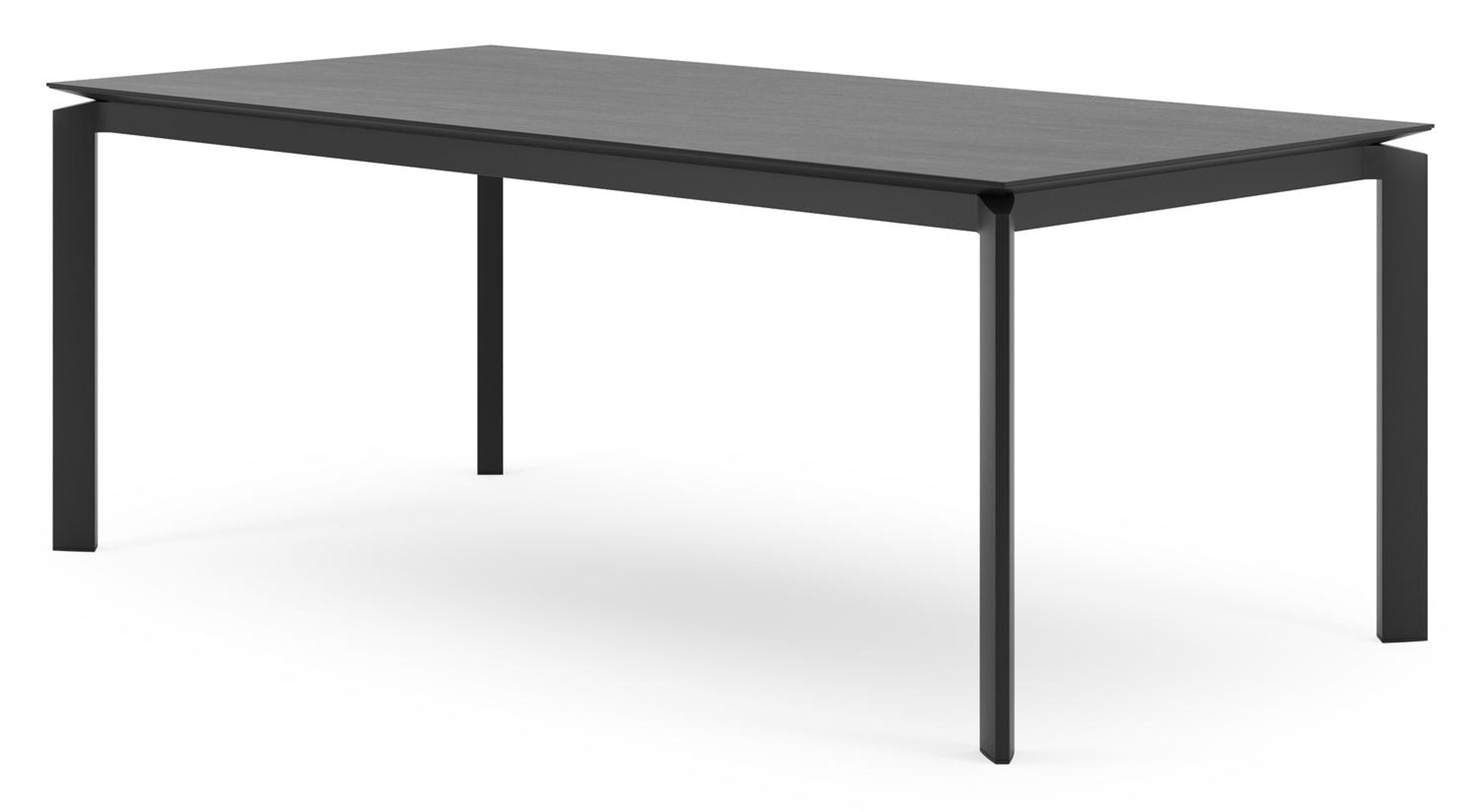 Table de jardin Cirello en aluminium noir et céramique pleine basalt black - Lg 200 x Larg. 100 x H 75 cm