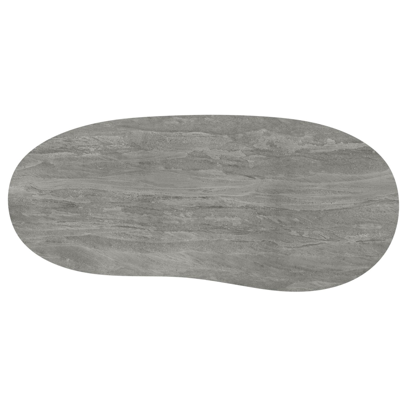 Amico tuintafel organisch in wit aluminium en volkeramiek Aspen Grey - L 320 x B 145 x H 73.5 cm