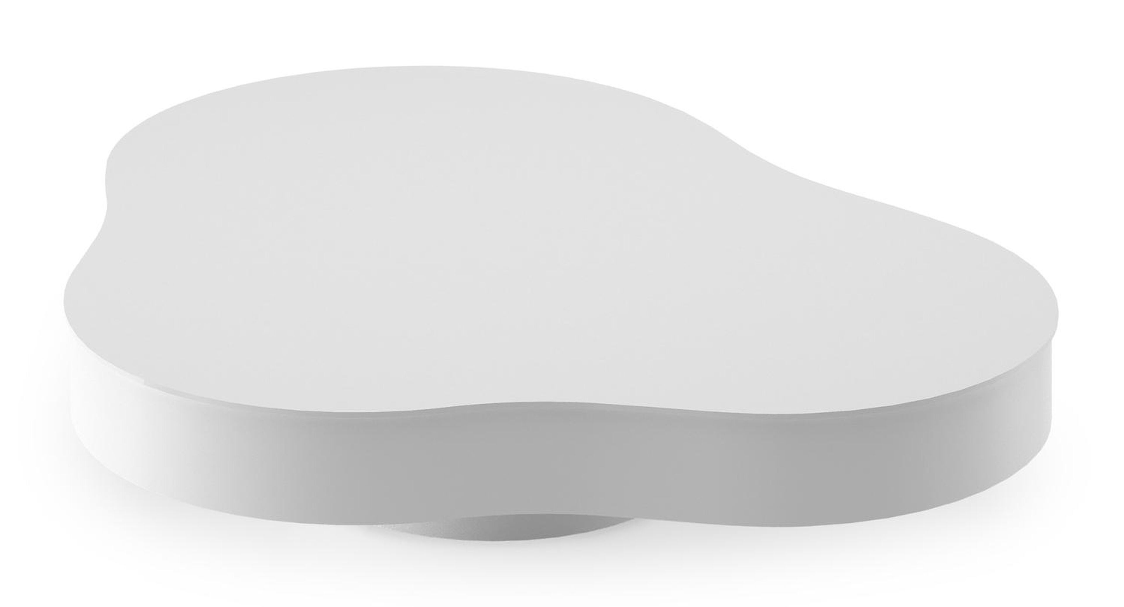 Lomano loungetafel in wit aluminium en volkeramiek Arctic White - L 131 x B 108 x H 25 cm