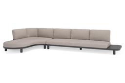 Chaise longue droite + 3-pl