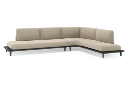 Chaise longue links + 2-zit