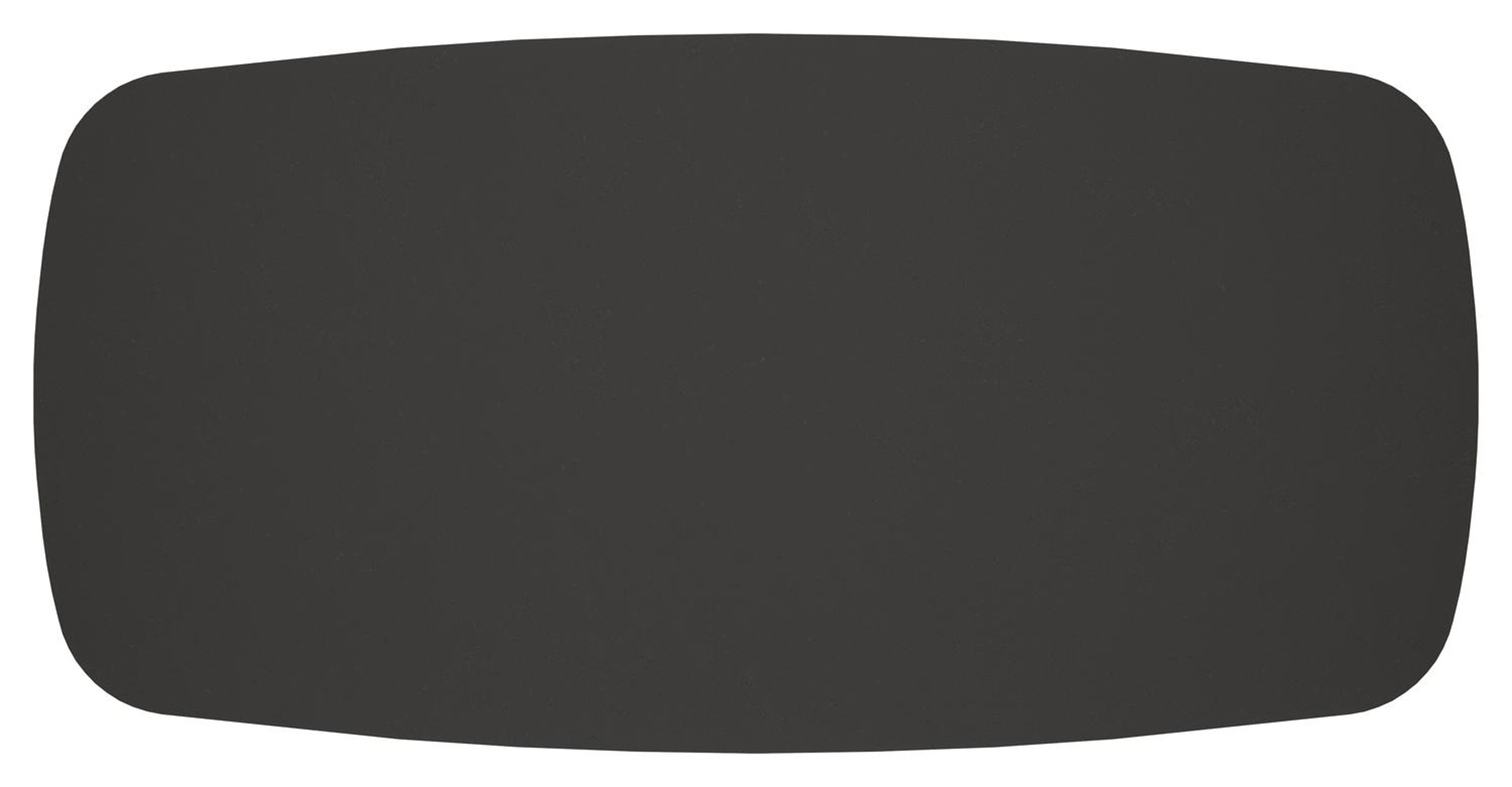 Table de jardin Tarsia en form de bateau en aluminium noir et sintered stone Notte Minerale - Lg. 180 x Lrg. 90 x Haut. 74.5 cm
