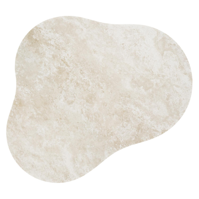 Lomano loungetafel cloud in beige aluminium en volkeramiek Rapolano - L 131 x B 108 x H 25 cm