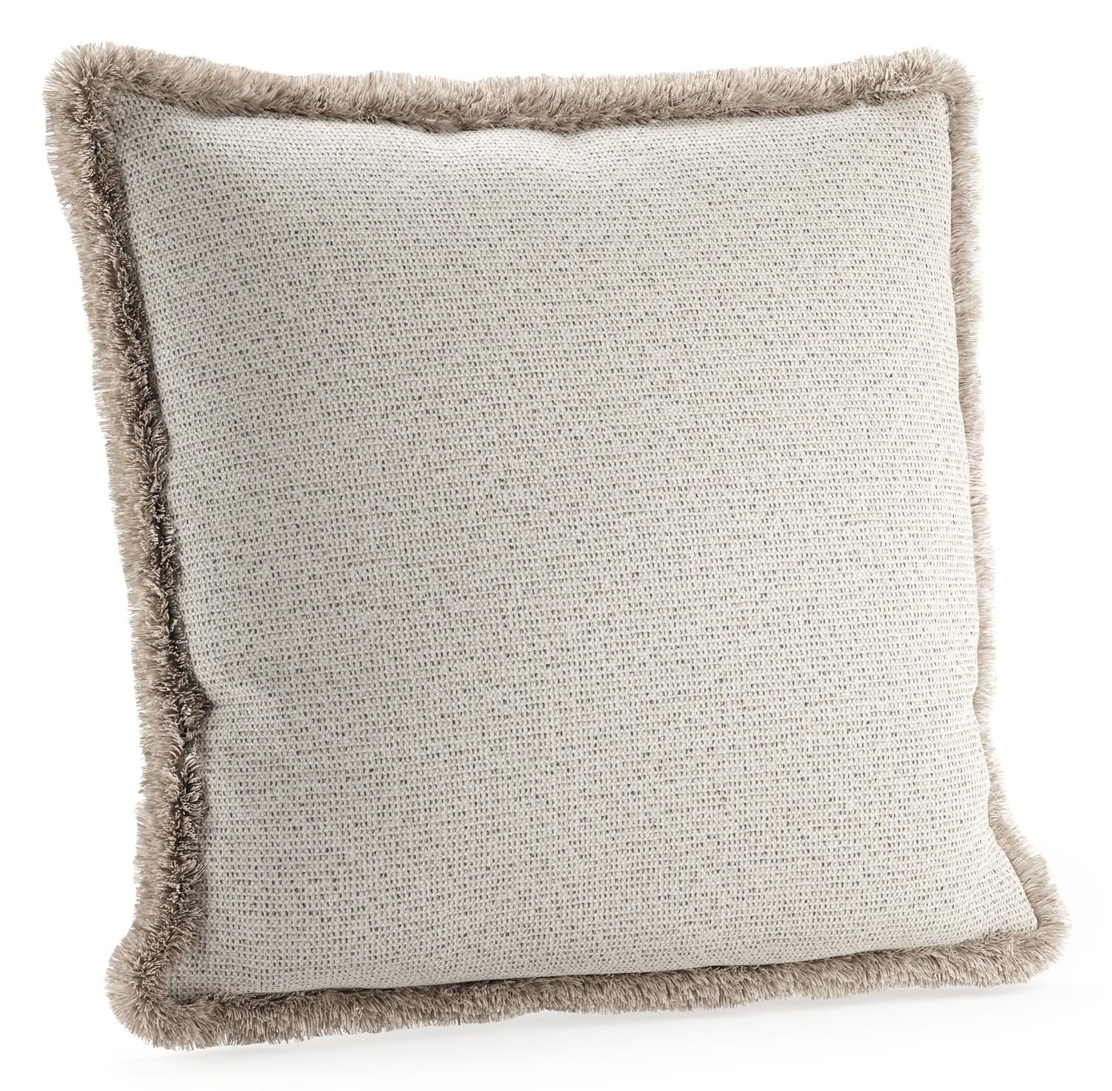 Sierkussen met franjes 55 x 55 cm in all weather solica firenze natural