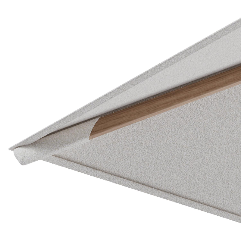 Rufina zweefparasol tiltfunctie in houtlook aluminium en parasoldoek in All Weather Solica Soul Optik - L1 300 x L2 300 cm met parasolvoet Lapido 120 kg