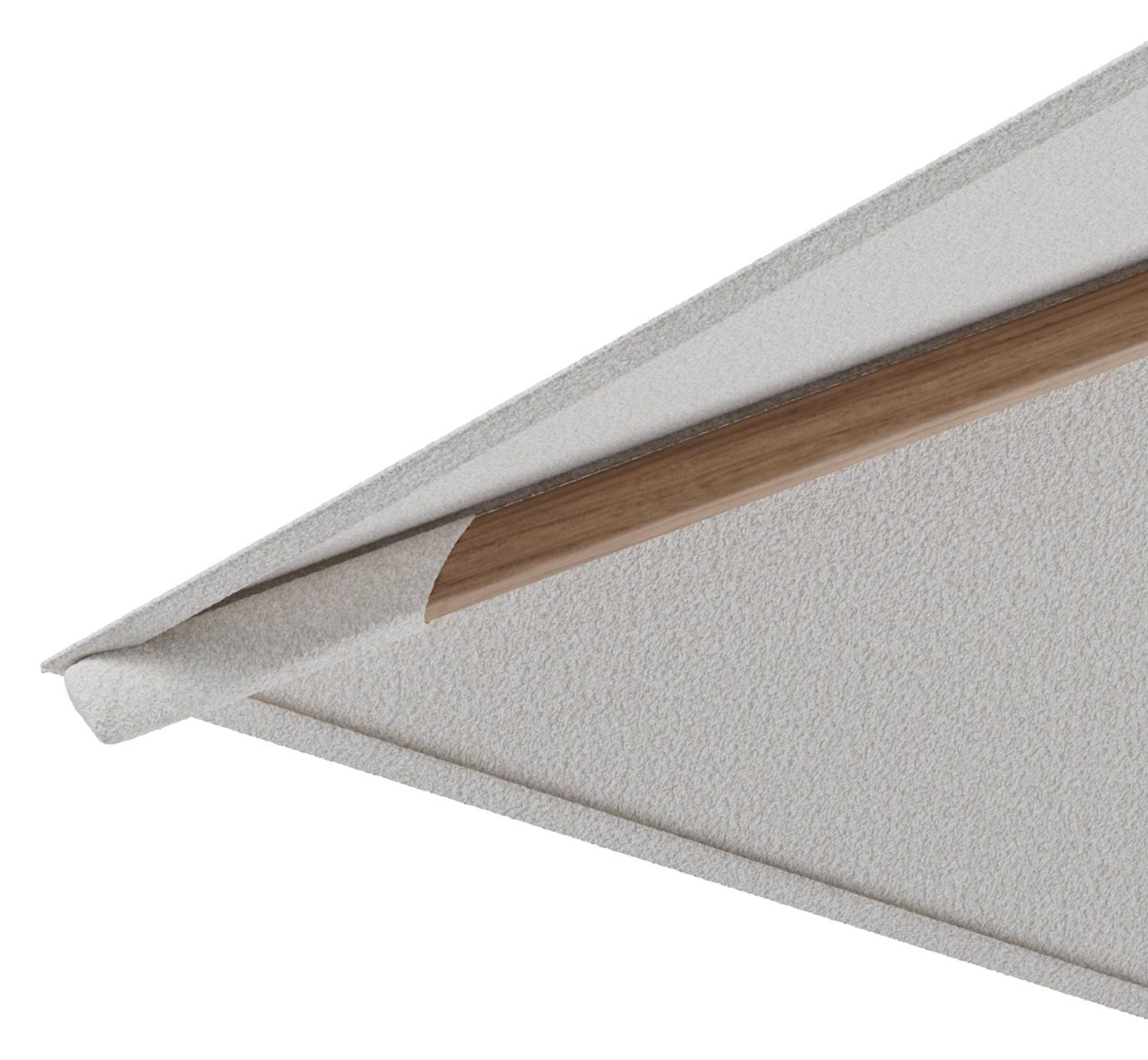 Rufina zweefparasol tiltfunctie in houtlook aluminium en parasoldoek in All Weather Solica Soul Optik  - L1 300 x L2 300 cm (zonder voet) (zonder voet)