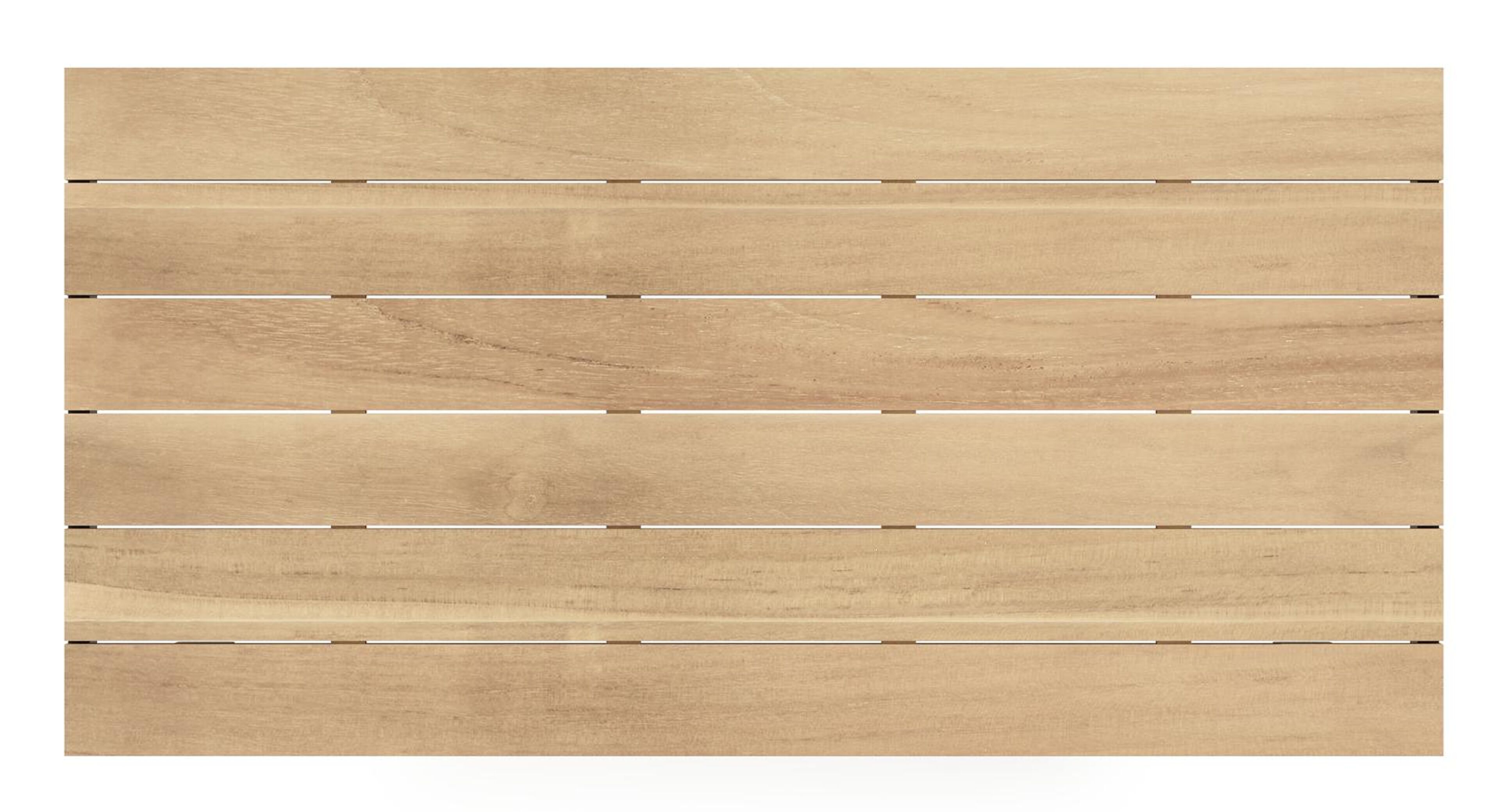 Table de jardin Nano en aluminium noir et teck - Lg 200 x Larg. 100 x H 75 cm