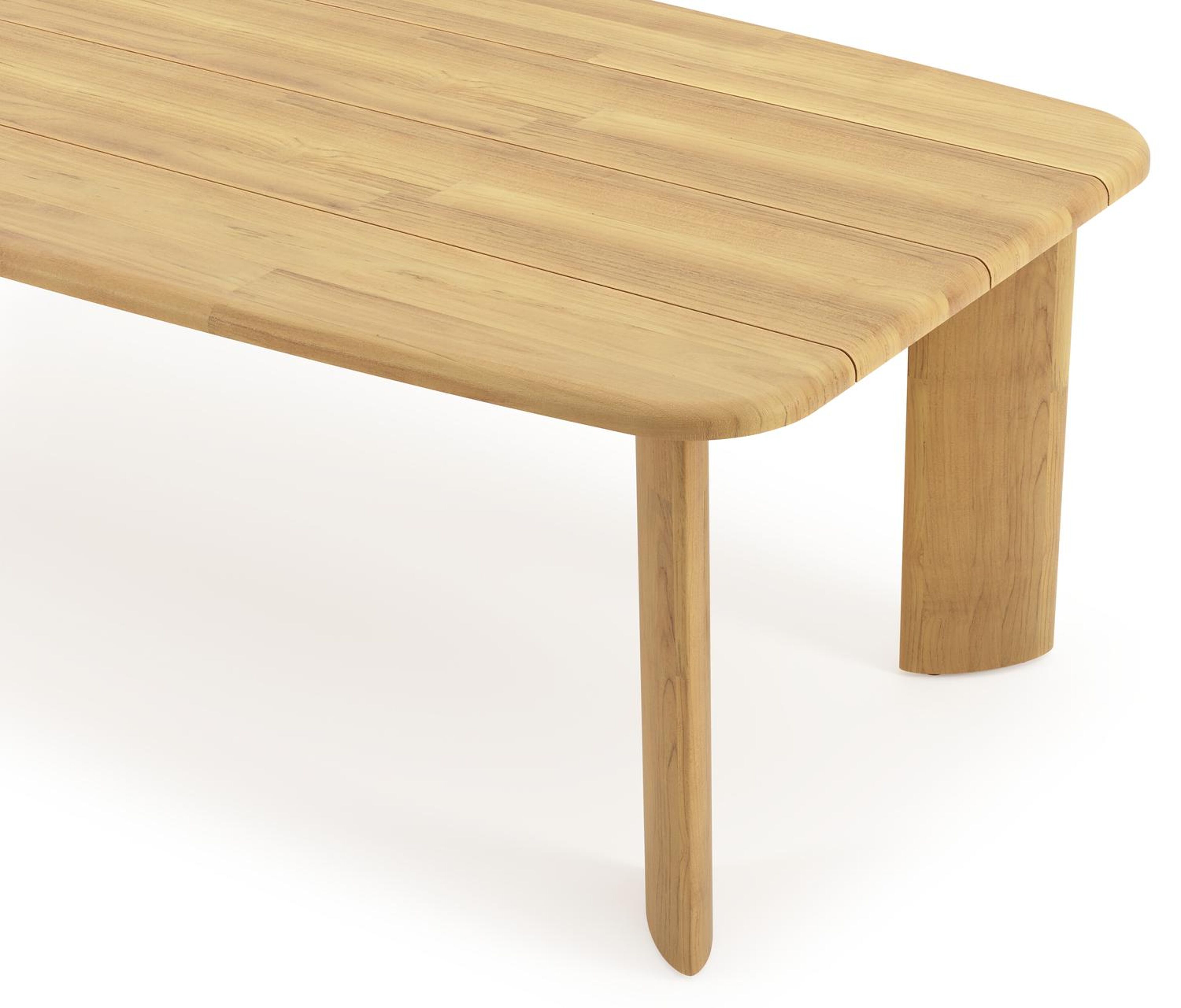 Gardo tuintafel bootvorm in teak - L 255 x B 115 x H 75 cm