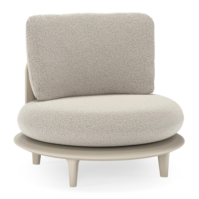 Bomero loungestoel in beige aluminium met firenze sand all weather solica kussen