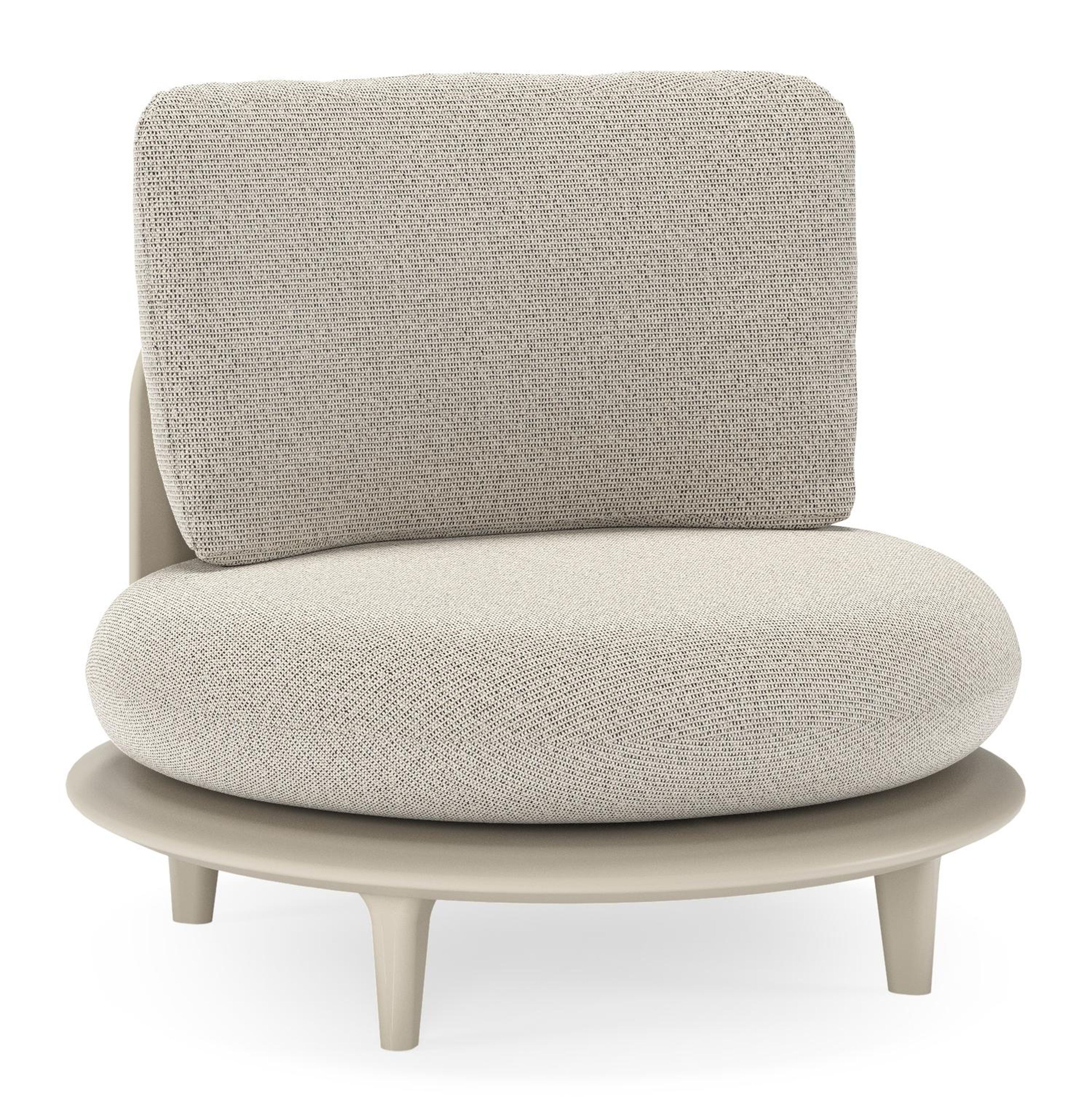 Bomero loungestoel in beige aluminium met firenze sand all weather solica kussen