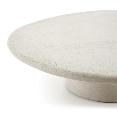 Table basse Globo en béton beige - Lg. 120 x Lrg. 112 x Haut. 34 cm