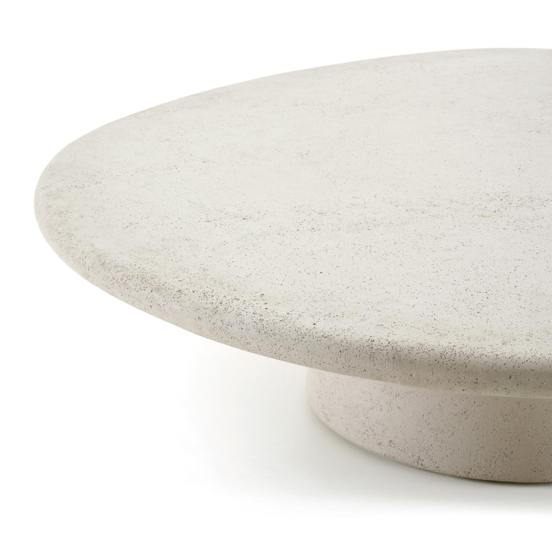 Globo loungetafel in beige beton - L120 X B112 X H 34cm