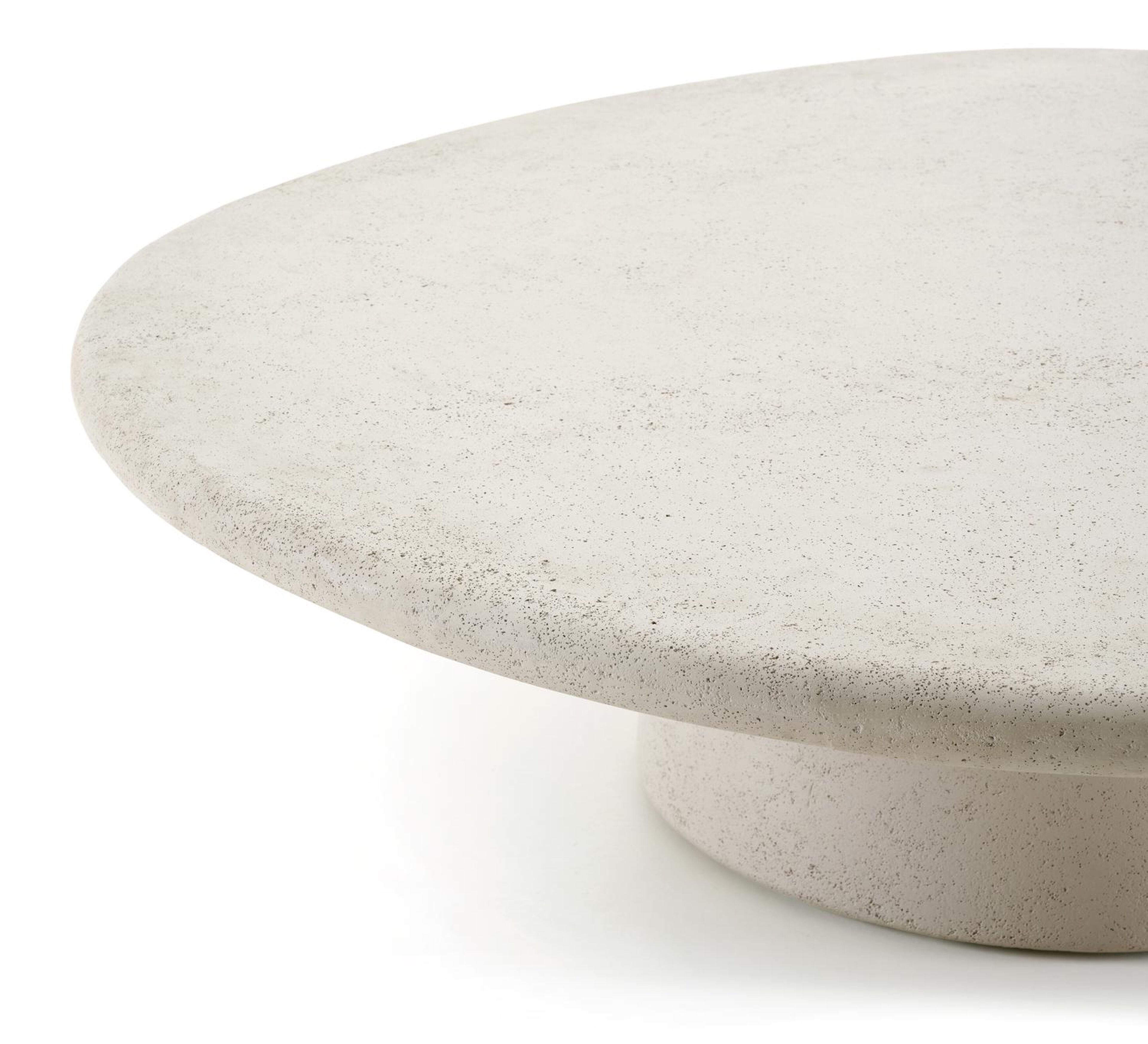 Globo loungetafel in beige beton - L120 X B112 X H 34cm