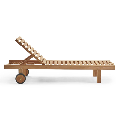 Chaise longue réglable Eric en teak