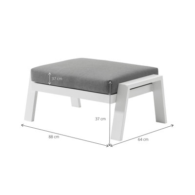 Veneto loungeset in wit aluminium met grijs weather+ softtouch kussens