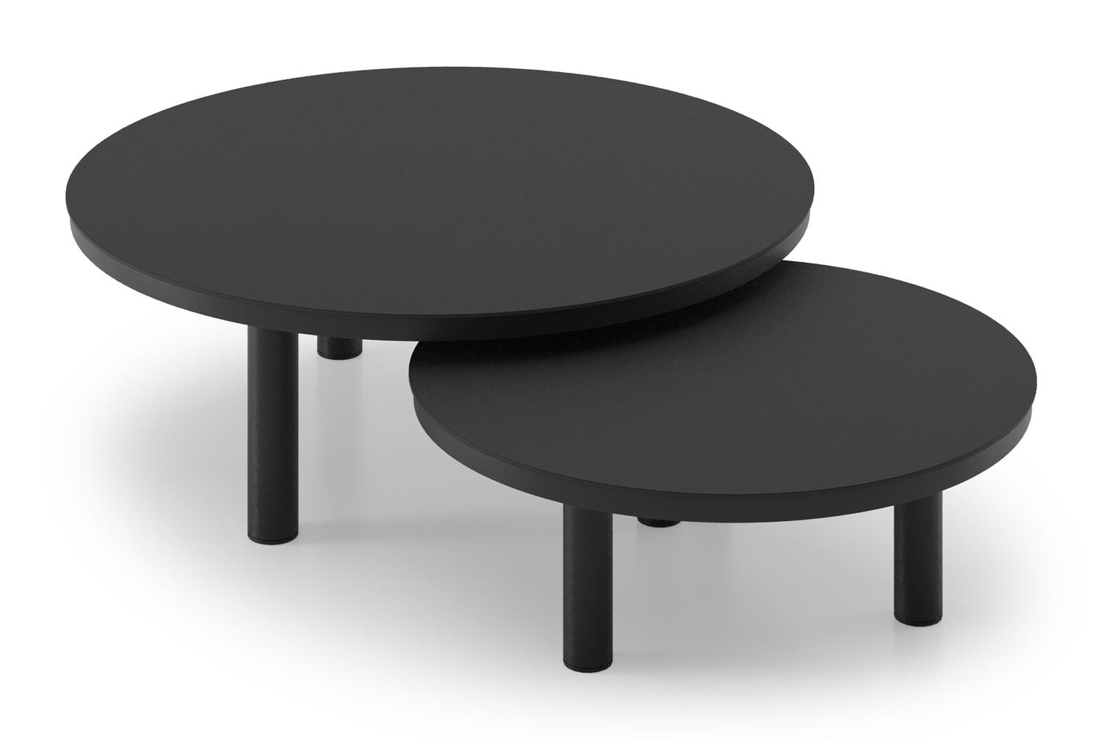 Lindo loungetafel in zwart aluminium en sintered stone notte minerale
