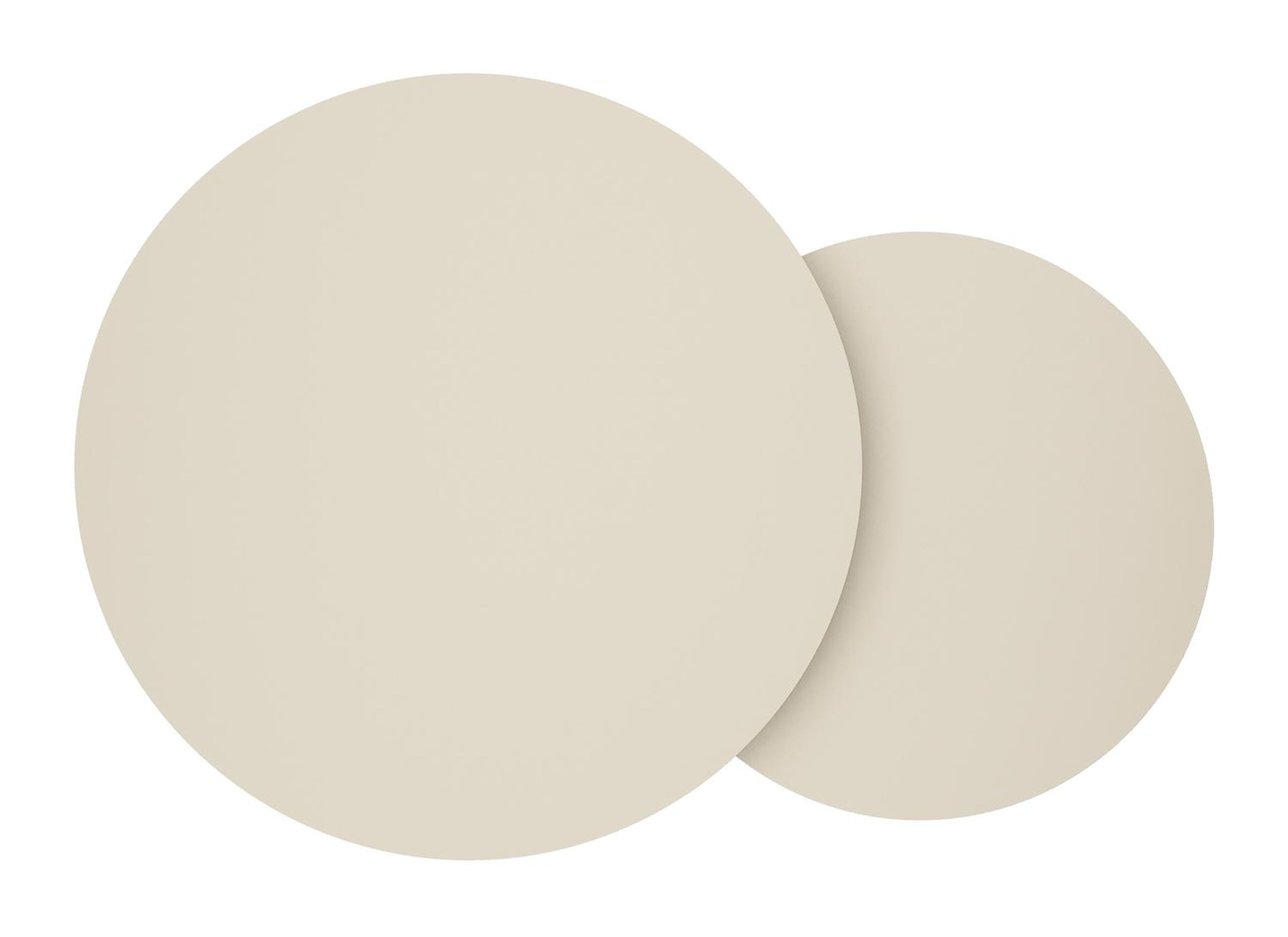 Lindo loungetafels in beige aluminium - Dia. 85 x H 27 cm, Dia. 65 x H 21 cm