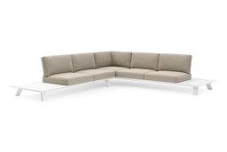 3-zit hoek links/rechts + 2-zit + zijtafels