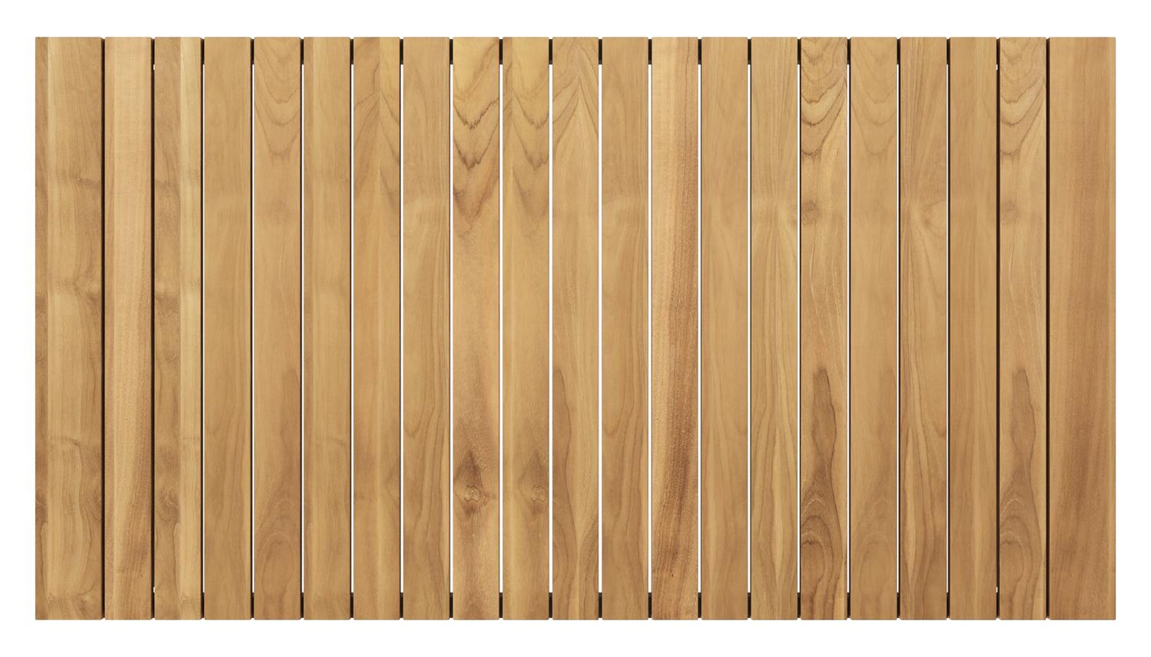 Table basse Verato en aluminium noir et teck naturel - Lg 163 x larg. 88 x H 41 cm