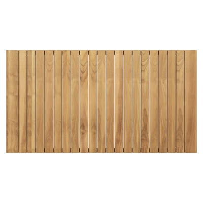 Table basse Verato en aluminium noir et teck naturel - Lg 163 x larg. 88 x H 41 cm