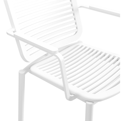 Fano stapelbare tuinstoel in wit aluminium