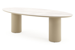 Ovaal - L 260 x B 125 x H 73.5 cm