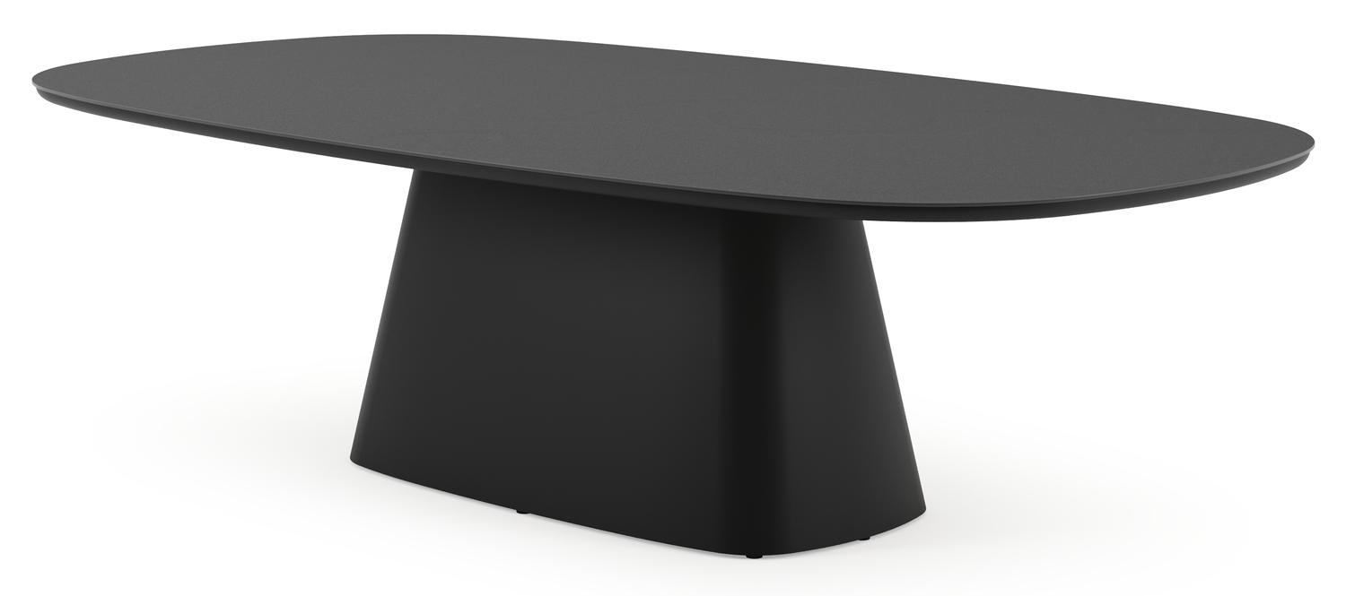 Amico tuintafel bombo xl in zwart aluminium en volkeramiek Nero Black - L 270 x B 148 x H 73.5 cm