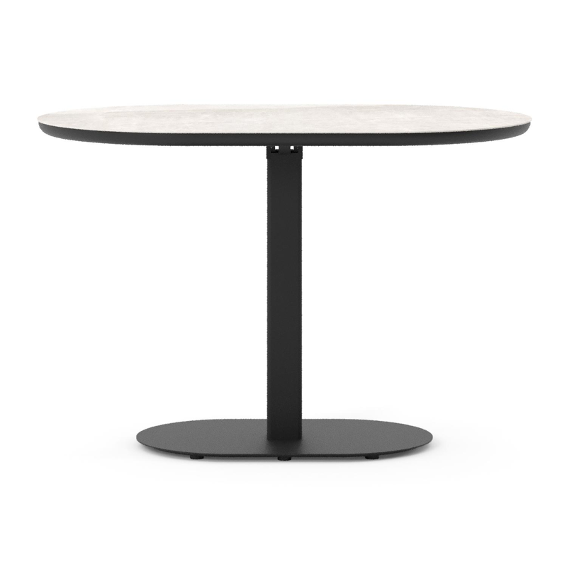 Teramo kantelbare tuintafel bombo in zwart aluminium en volkeramiek Taj Mahal - L 110 x B 70 x H 74 cm