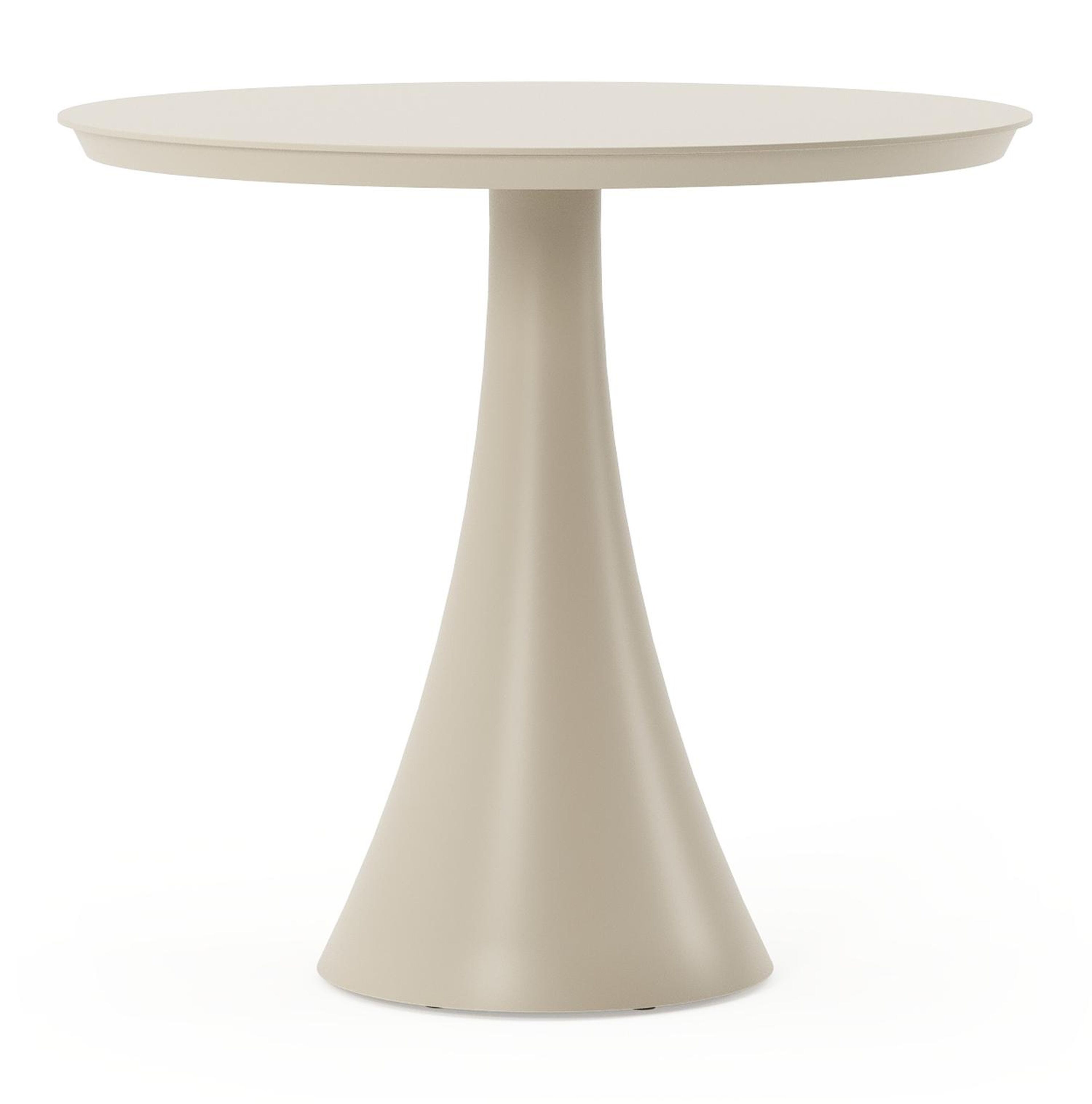 Fano tuintafel rond in beige aluminium - Dia. 85 cm - Dia. 85 x H 75 cm