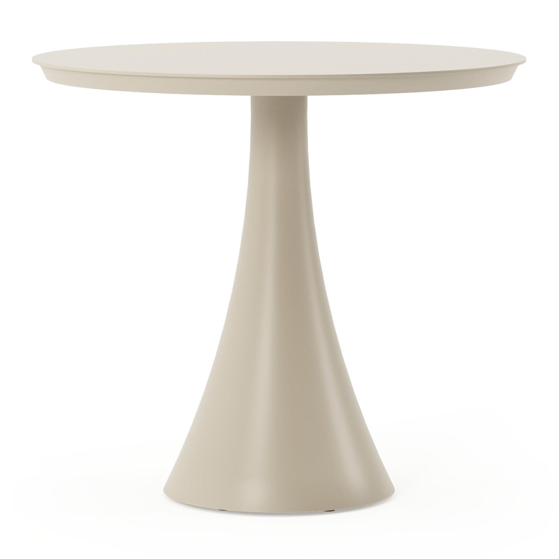 Fano tuintafel rond in beige aluminium - Dia. 85 cm