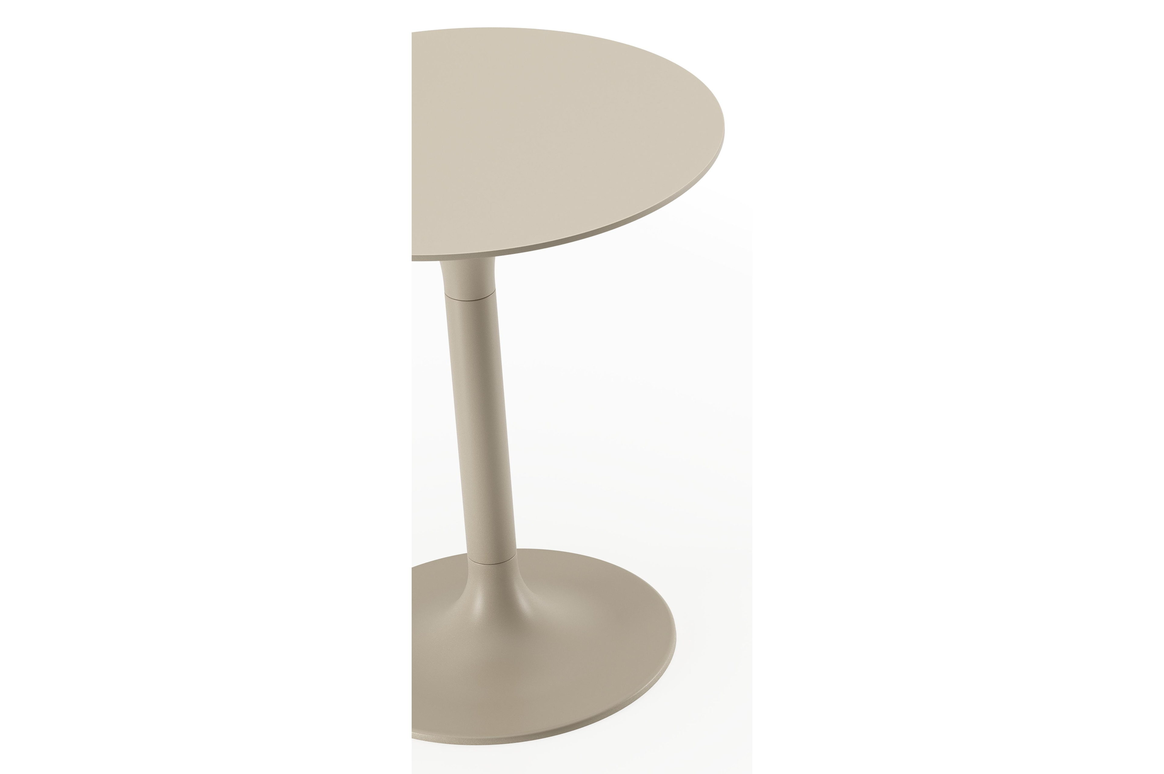 Table d'appoint Fano en aluminium beige - Diam. 43 x Haut. 49 cm