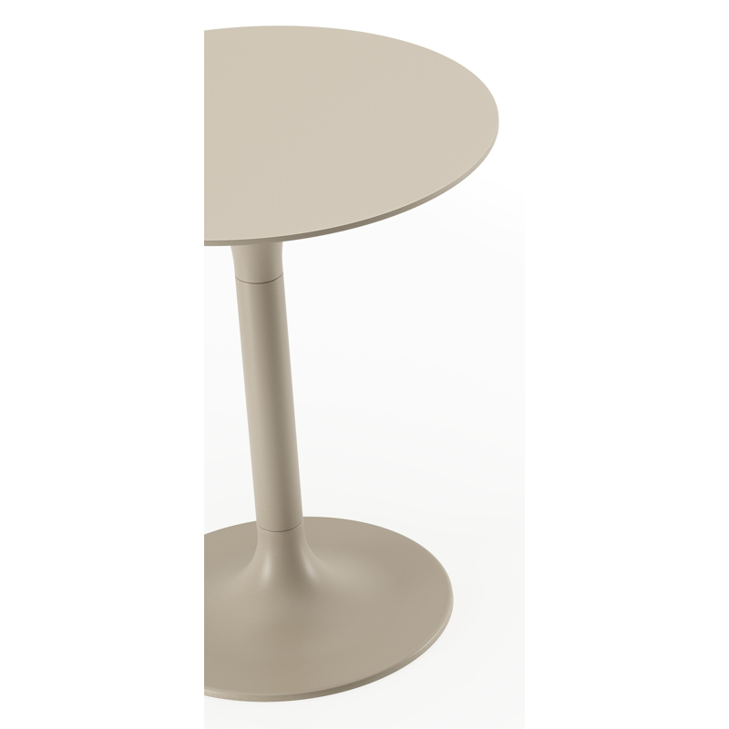 Fano bijzettafel in beige aluminium - Dia. 43 x H 49 cm