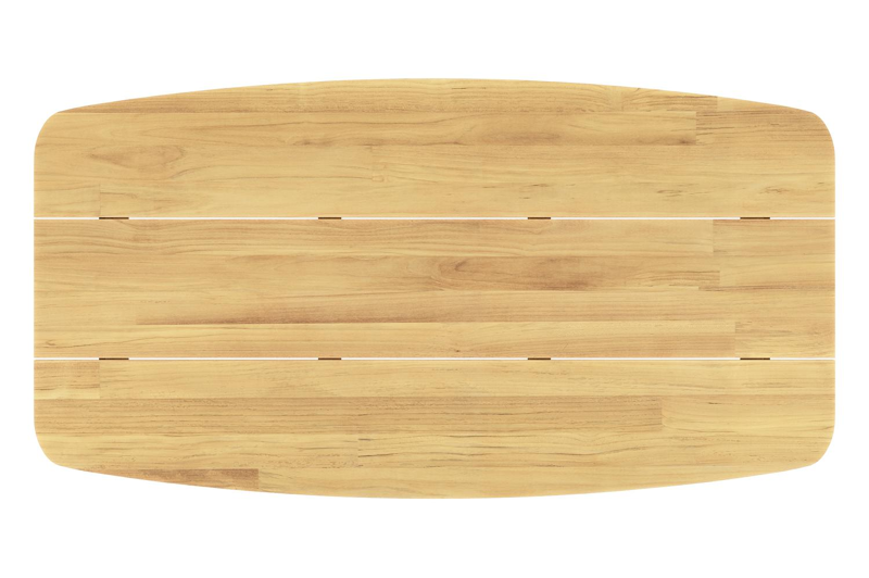 Lacrima tuintafel bootvorm in teak - L 180 x B 95 cm