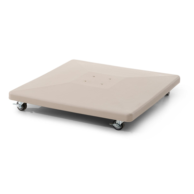 Calpe parasolvoet in beige beton 70 kg met wielen