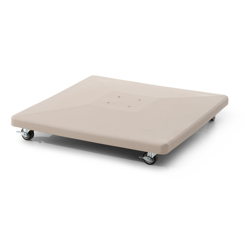 Calpe parasolvoet in beige beton 70 kg met wielen