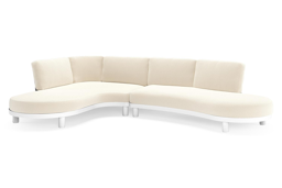 Chaise longue droite + 2 places organique