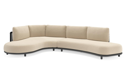 Chaise longue rechts + 2-zit