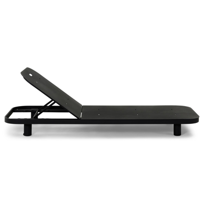 Donato verstelbaar ligbed in zwart aluminium met marbella beige all weather cosytica kussen